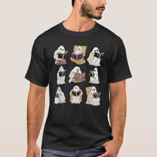 Camiseta Ghost Lendo Livros Professora Bibliotecário Salão 