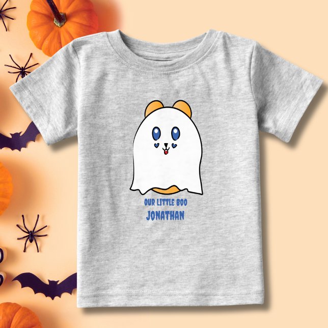 Camiseta Ghost Little Boo Bonito do Halloween (Criador carregado)