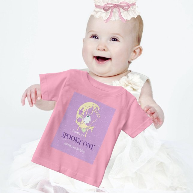 Camiseta Ghost Moon Spooky Um primeiro aniversario de Hallo (Criador carregado)