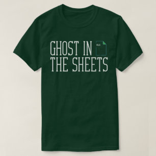Camiseta Ghost nas Folhas Excel Engraçado