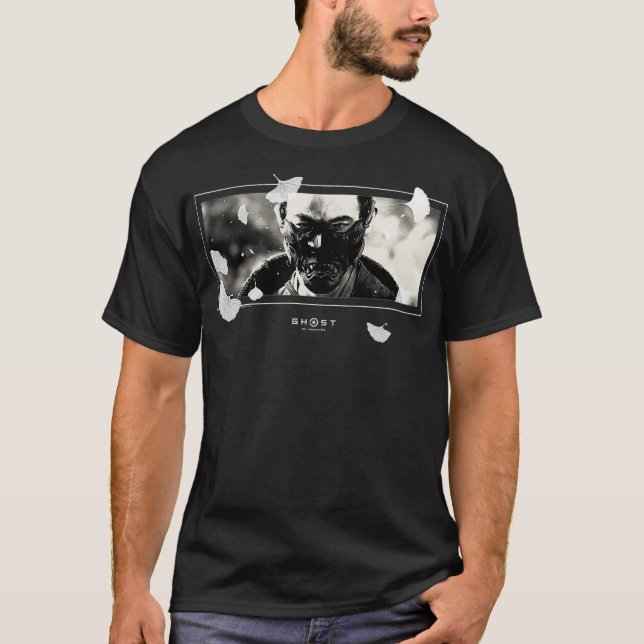 Camiseta Ghost of Tsushima White Falling Leaves  (Frente)