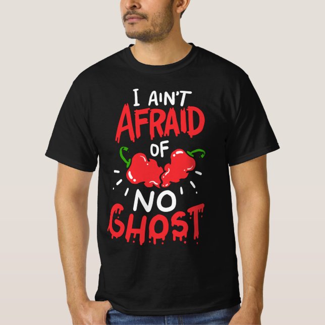 Camiseta Ghost Pepper comida, Hot comida Kiva, Bhut Jolokia (Frente)