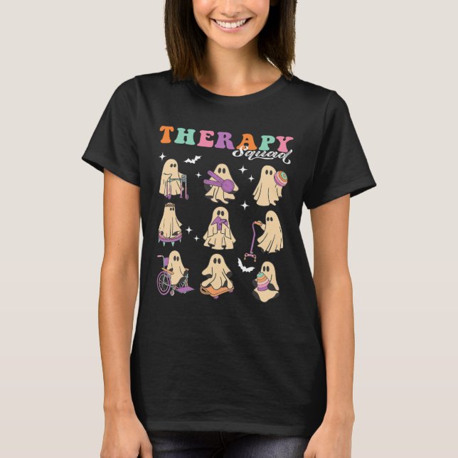 Camiseta Ghost Physical Therapy Squad Slp Ot Pt Team Hallow (Frente)