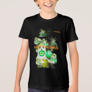 Camiseta Ghost Png do Halloween Green, Trendy