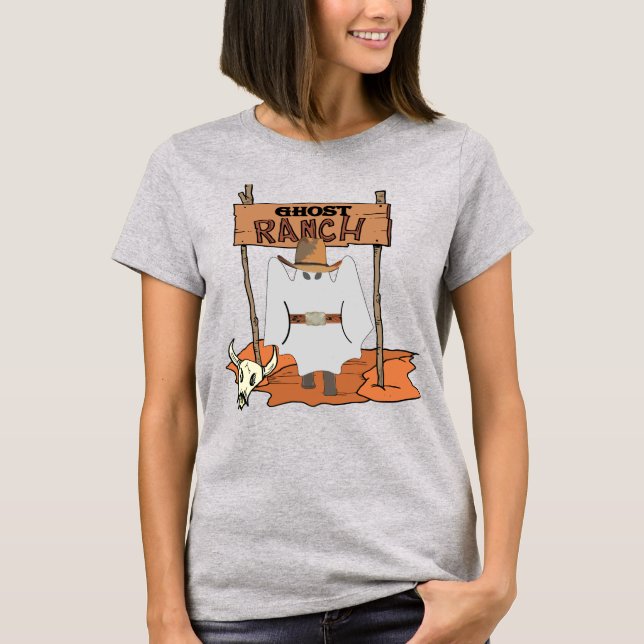 Camiseta Ghost Ranch Western Halloween (Frente)