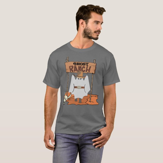 Camiseta Ghost Ranch Western Halloween (Frente Completa)
