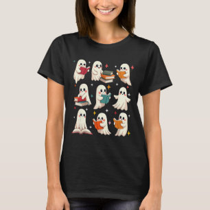 Camiseta Ghost Reading Professor Halloween Costume Libraria