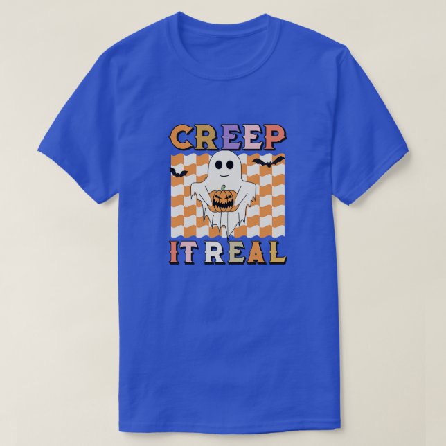 Camiseta Ghost Retro Halloween De Skate Real (Frente do Design)