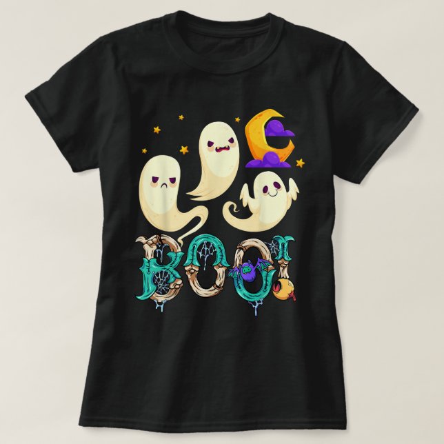 Camiseta Ghost Retro Halloween De Skate Real (Frente do Design)