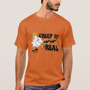 Camiseta Ghost Retro Halloween De Skate Real