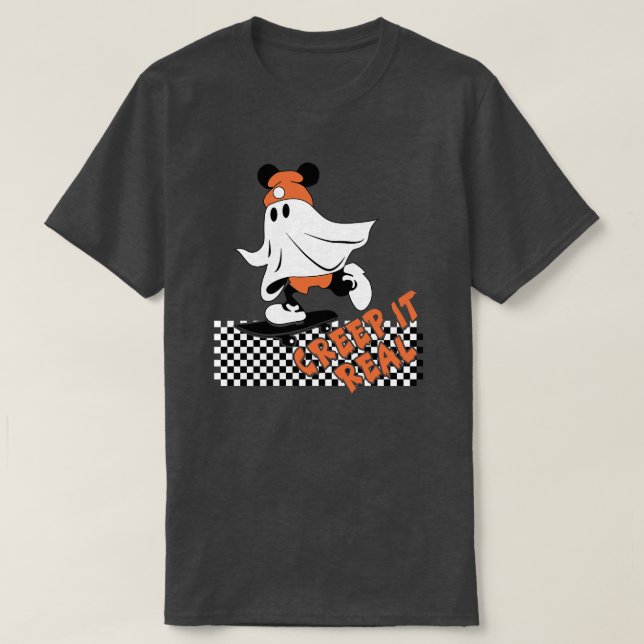 Camiseta Ghost Retro Halloween De Skate Real (Frente do Design)
