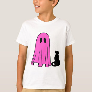 Camiseta Ghost Rosa E Gato Negro Fall Season