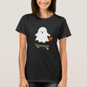 Camiseta Ghost Skateboard Lazy Halloween Costume Skateboar