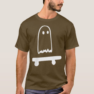 Camiseta Ghost Skateboard preguiçoso Halloween Costume Engr
