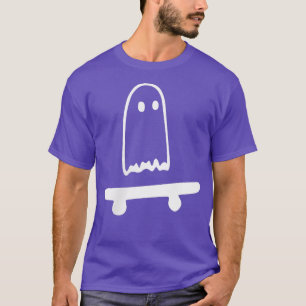 Camiseta Ghost Skateboard preguiçoso Halloween Costume Engr