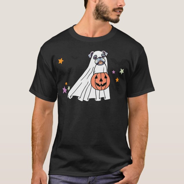 Camiseta Ghost White English Bulldog Boo Dog Lover Hallowee (Frente)