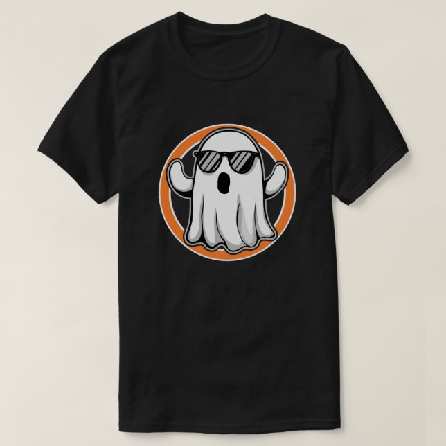 Camiseta Ghost with Sunglasses Halloween Spirit (Frente do Design)