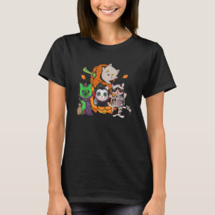 Camiseta Ghost Zombie Vampiro Gatos De Bruxas Em Pumpkin Cu