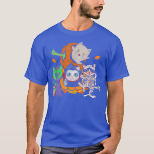 Camiseta Ghost Zombie Vampiro Gatos De Bruxas Em Pumpkin Cu