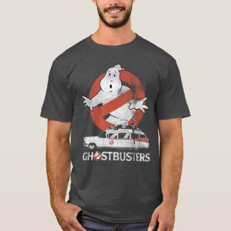 Camiseta Ghostbusters No Ghost with Ectomobile Retro Movie