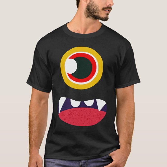 Camiseta Ghostface Monster Stomach Scary Halloween (Frente)
