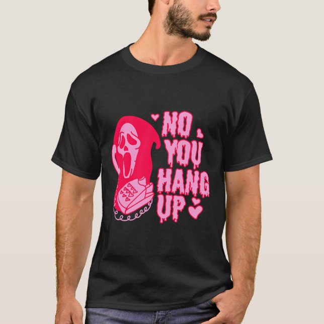 Camiseta Ghostface No You Hang Valentines - PINK RED (Frente)
