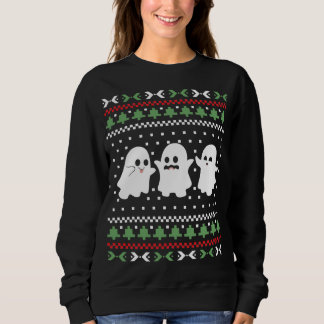 Camiseta Ghosts Halloween Christmas Ugly Sweater