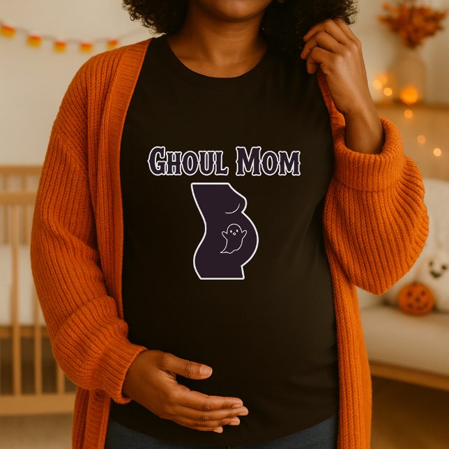 Camiseta Ghoul Mãe Maternidade De Halloween Gravidez Spookn (Criador carregado)
