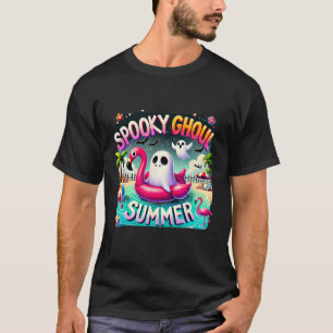 Camiseta Ghoul Summer Cute Ghost Flamingo Hello Summ