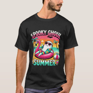 Camiseta Ghoul Summer Cute Ghost Flamingo Summer Vac