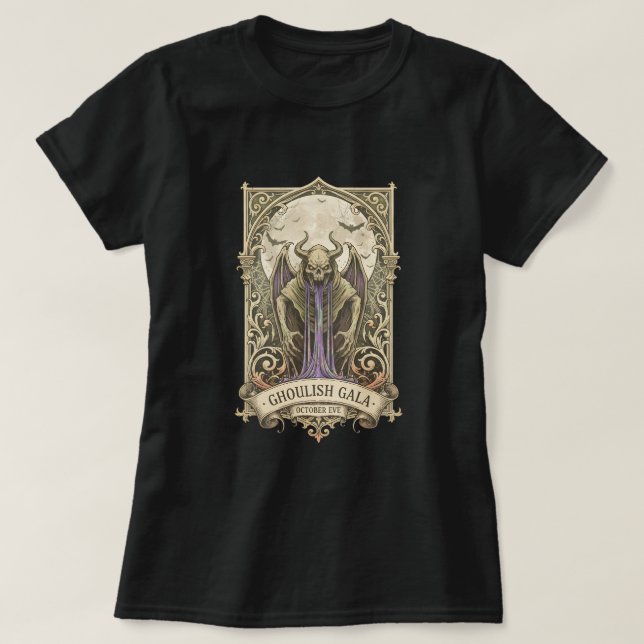 Camiseta Ghoulish Gala (Frente do Design)