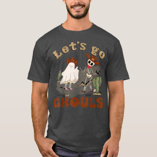 Camiseta Ghouls De vamos, Esqueleto De Dança, Retro Oeste E
