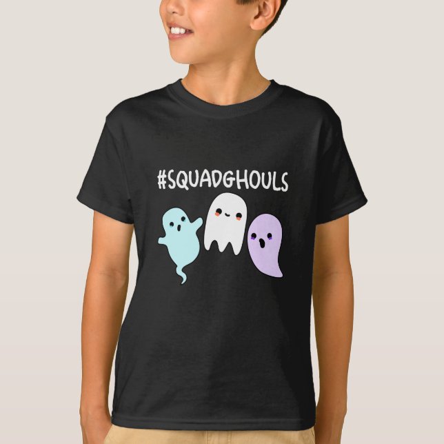 Camiseta Ghouls Dia de as Bruxas engraçado Ghost Pun Dark B (Frente)