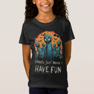 Camiseta Ghouls só quer divertir-se com crianças do Dia das