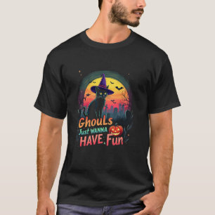Camiseta Ghouls Só Quer Divertir-Se Com Mulheres De Hallowe