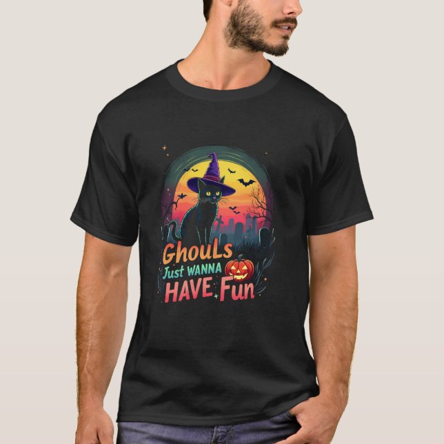 Camiseta Ghouls Só Quer Divertir-Se Com Mulheres De Hallowe (Frente)