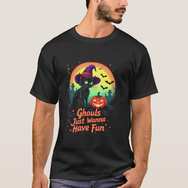 Camiseta Ghouls Só Quer Divertir-Se Com Mulheres De Hallowe (Frente)