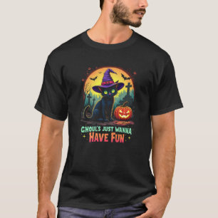 Camiseta Ghouls Só Quer Divertir-Se Com Mulheres De Hallowe