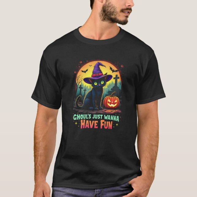 Camiseta Ghouls Só Quer Divertir-Se Com Mulheres De Hallowe (Frente)