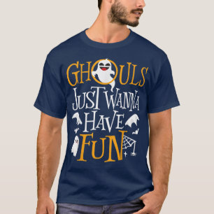 Camiseta Ghouls Só Quer Divertir-Se Com O Dia de as Bruxas