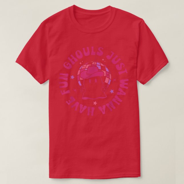 Camiseta Ghouls Só Quer Divertir-Se Com O Fantasma Spooky H (Frente do Design)