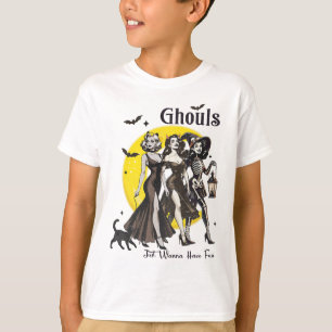 Camiseta Ghouls Só Quer Divertir-Se Dia de as Bruxas engraç