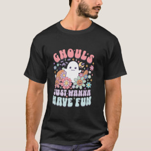 Camiseta Ghouls Só Quer Divertir-Se No Halloween Ghost Engr