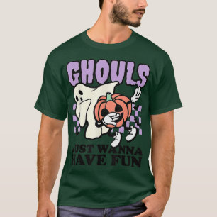 Camiseta Ghouls Só Quer Divertir-Se No Halloween Pumpkin Gh