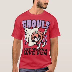 Camiseta Ghouls Só Quer Divertir-Se No Halloween Pumpkin Gh