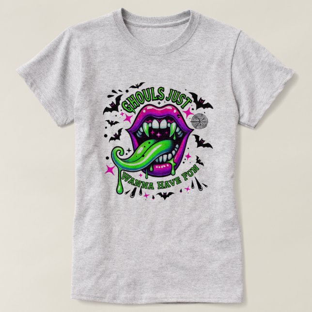 Camiseta Ghouls Só Quer Divertir-Se Sexy (Frente do Design)