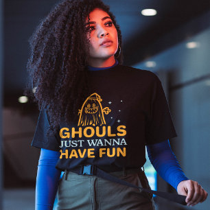 Camiseta Ghouls Só Quer Se Divertir! Dia das Bruxas