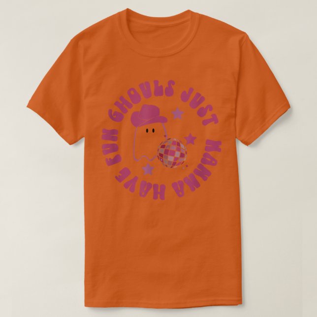 Camiseta Ghoun Só Quer Divertir-Se Com Fantasma Engraçado H (Frente do Design)
