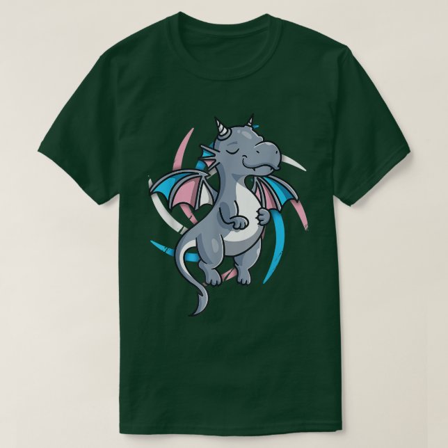 Camiseta Gi do Jogo Transgênero do Orgulho Trans Dragon (Frente do Design)