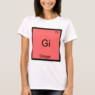 Camiseta Gi - Símbolo de Mesa Periódica de Química Ginger